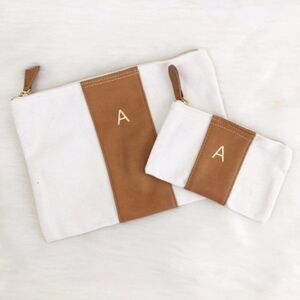 CATHYS CONCEPTS Personalized A Faux Leather Clutch